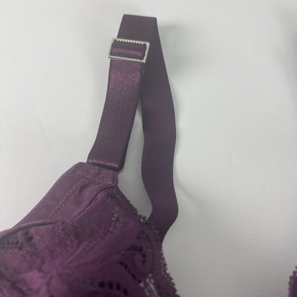 Bare Necessities Bra Women 44G Purple Lace Satin Underwire Lingerie NWT B44 - Picture 9 of 15